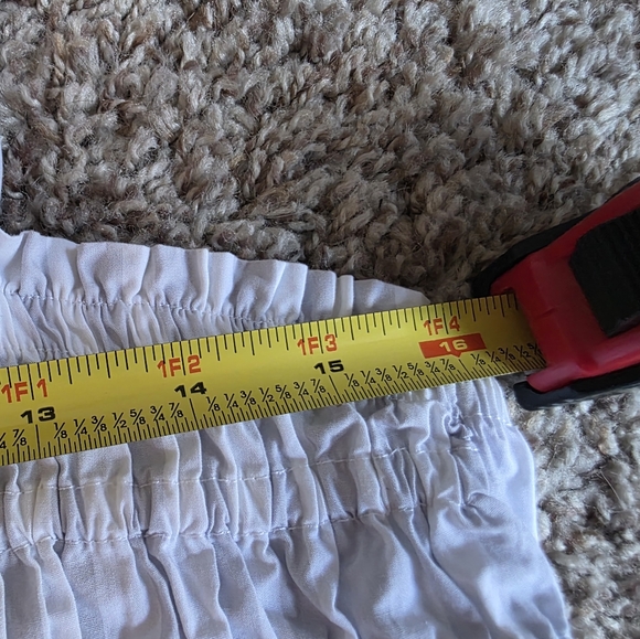 J. Crew Blue & White Smocked Striped Crop Top Gently Used Size L - Picture 13 of 14